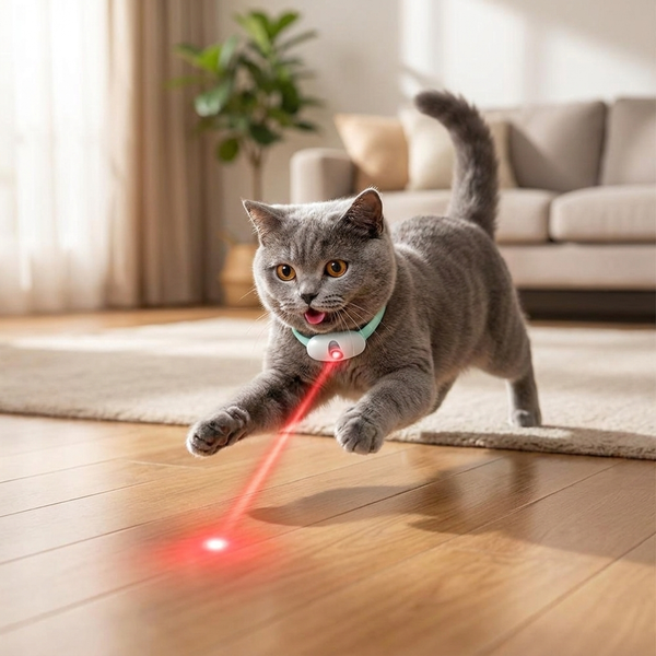 Interaktives Laser-Katzenhalsband mit USB-Ladefunktion