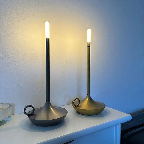 Vintage Aluminium Kabellose Kerzenlampe