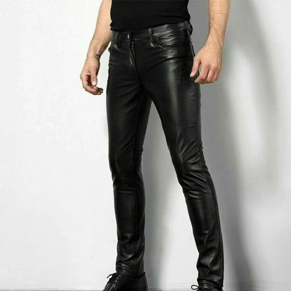 Herren-Lederjeans aus hochwertigem Echtleder