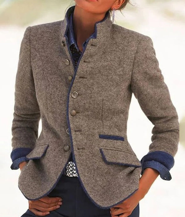 Elegante einfarbige Damenjacke