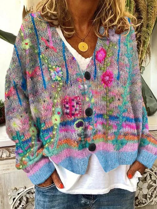 Damen-Strickjacke im Retro-Stil