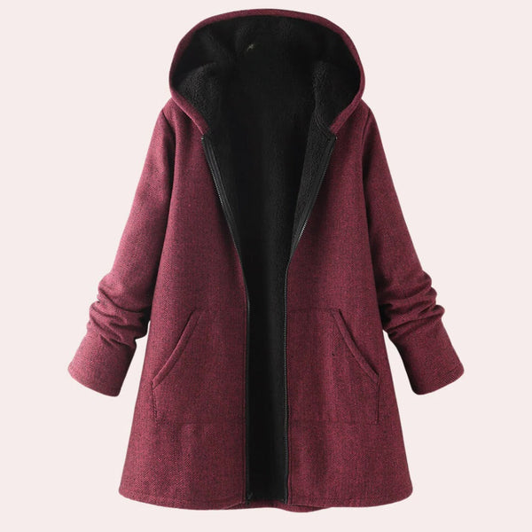 Warme, lässige Kapuzenjacke für Damen