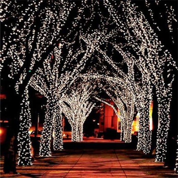 17 Meter Lichterkette mit 100 solarbetriebenen LED-Lichtern