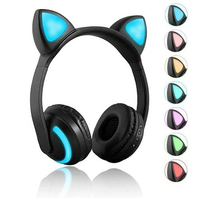 Leuchtende Katzen-Bluetooth-Kopfhörer