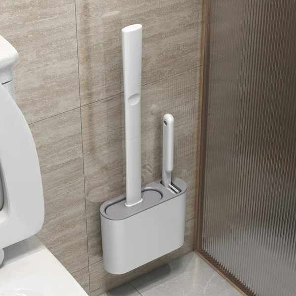 Wandmontiertes WC-Bürsten- und Pümpel-Set – Modernes, platzsparendes Design