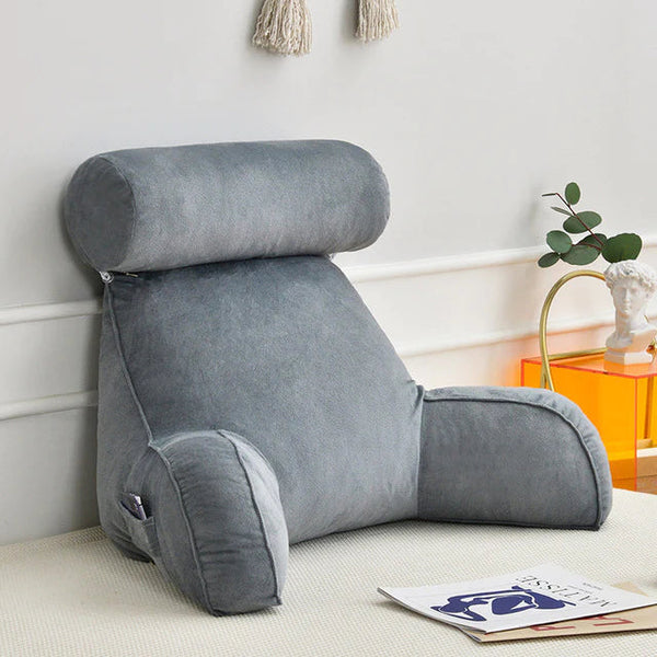 Ergonomisches Lesekissen mit Armlehnen für das Bett